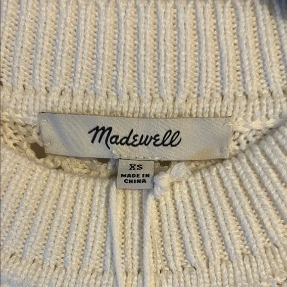 NWT Madewell XS Open-Stitch Cotton Pullover Sweater - Picture 10 of 14